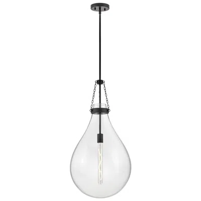 Hinkley Eloise 16" Wide Black Teardrop Pendant Light