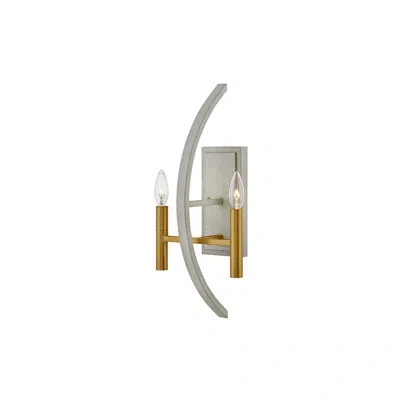 Hinkley Euclid 2-light Candle Wall Light In Cement Gray