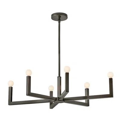 Hinkley Ezra 36" Wide Black Oxide 6-light Linear Chandelier
