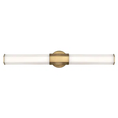 Hinkley Facet 32" Brass And White Glass Modern Led Bath Light