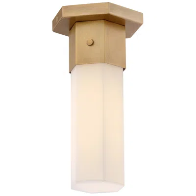 Hinkley Facet Small Flush Mount 5.25" Heritage Brass In Brown