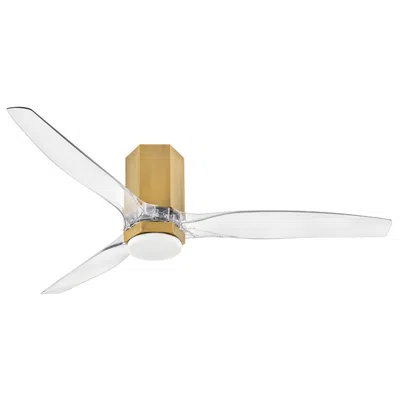 Hinkley Fan Facet 52" Led Smart Fan Heritage Brass