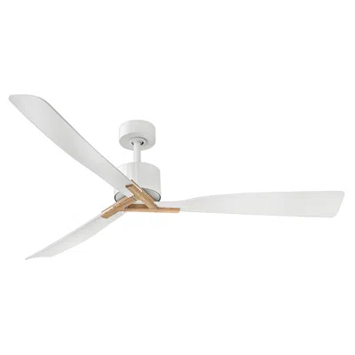 Hinkley Fan Rafter 60" Led Smart Fan With Uplight Matte White