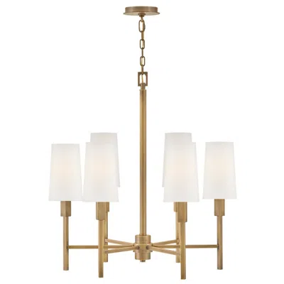 Hinkley Fenwick 28" Wide Heritage Brass 6-light Chandelier