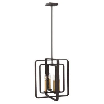 Hinkley Fernand 4-light Candle Style Geometric Chandelier