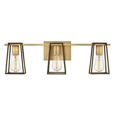 Hinkley Filmore 24" Wide Heritage Brass 3-light Bath Light