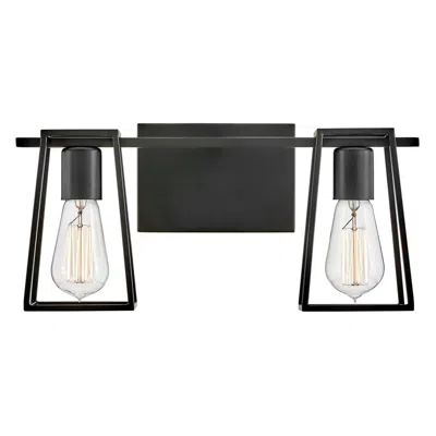 Hinkley Filmore 7 1/2" High Black 2-light Wall Sconce