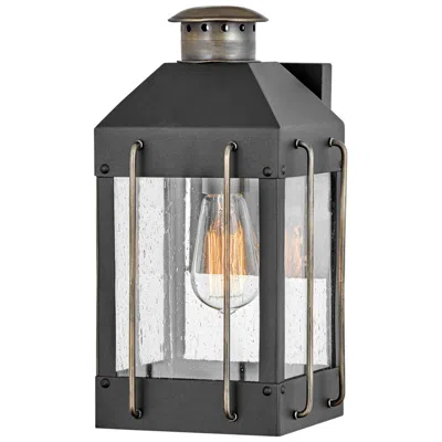 Hinkley Fitzgerald 13 1/4" High Textured Black Outdoor Wall Light