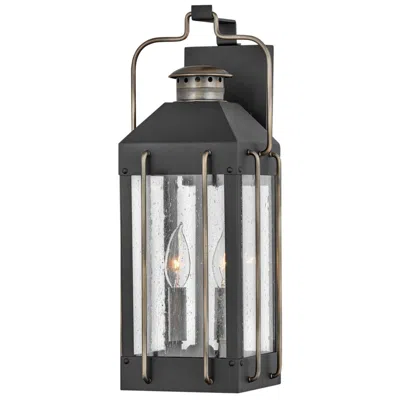 Hinkley Fitzgerald 18 1/2" High Textured Black Outdoor Wall Light