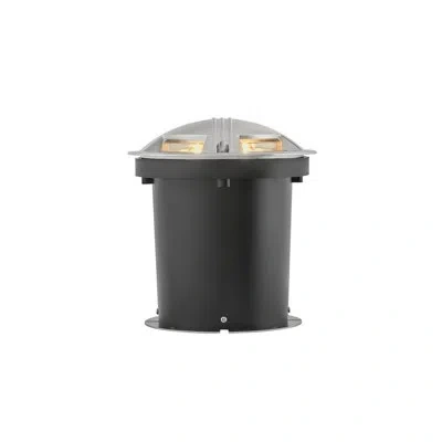 Hinkley Flare Led Quad-directional Well Light In Silver