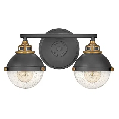 Hinkley Fletcher 8 3/4" High Black 2-light Wall Sconce