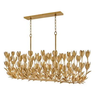 Hinkley Flora 60"w Burnished Gold 10-light Linear Chandelier