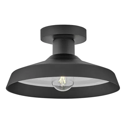 Hinkley Forge 12" Wide Composite Black Outdoor Ceiling Light