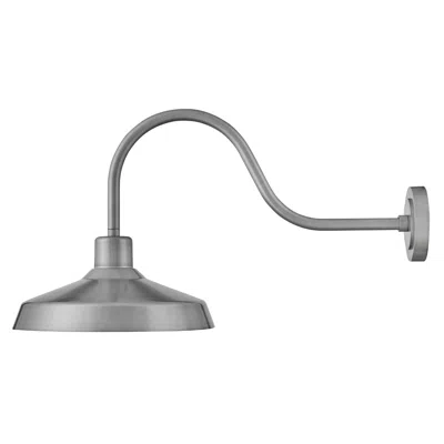 Hinkley Forge 17 1/2" High Brushed Aluminum Outdoor Barn Wall Light
