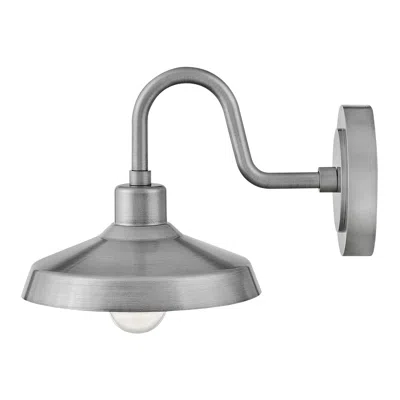 Hinkley Forge 9" High Antique Brushed Aluminum Outdoor Wall Light