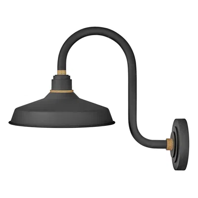 Hinkley Foundry Classic 17" Textured Black Outdoor Barn Wall Light