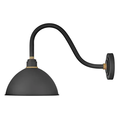 Hinkley Foundry Dome 17" High Black Medium Outdoor Barn Wall Light