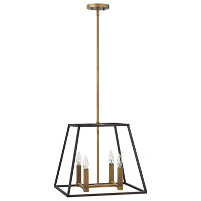 Hinkley Foyer Fulton Large Open Frame Pendant 18" Bronze