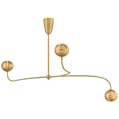 Hinkley Fredrick Ramond Anthos Large Abstract Chandelier 54" Unlacquered Brass