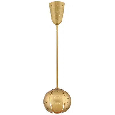 Hinkley Fredrick Ramond Anthos Small Pendant 9" Unlacquered Brass