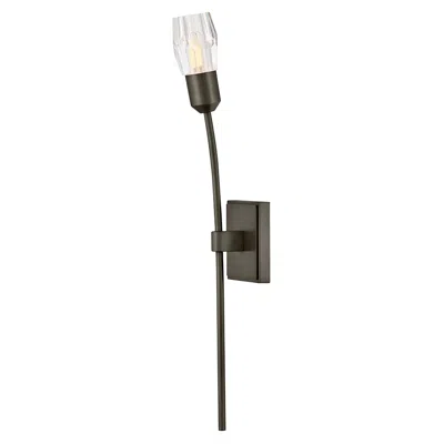 Hinkley Fredrick Ramond Atera Large Single Light Sconce 25.75" Black Oxide