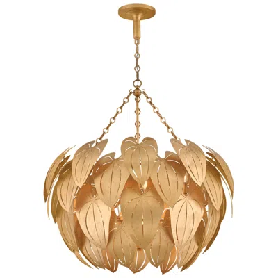 Hinkley Fredrick Ramond Camille Large Chandelier 38" Distressed Brass