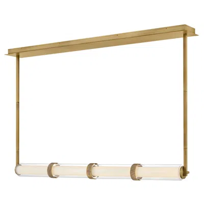 Hinkley Fredrick Ramond Chandelier Cy Large Linear 49.5" Lacquered Brass