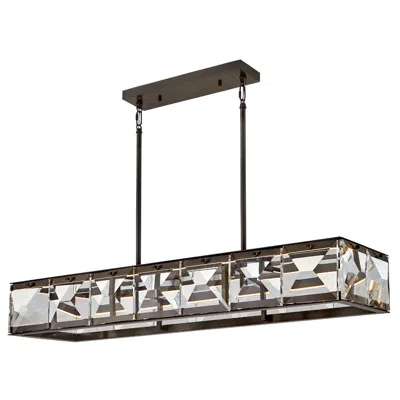 Hinkley Fredrick Ramond Chandelier Jolie Medium Led Linear 45.25" Black Oxide