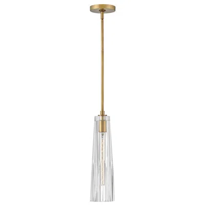 Hinkley Fredrick Ramond Cosette 5" Wide Brass And Clear Glass Mini Pendant