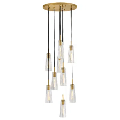 Hinkley Fredrick Ramond Cosette Large Pendant 19.75" Heritage Brass