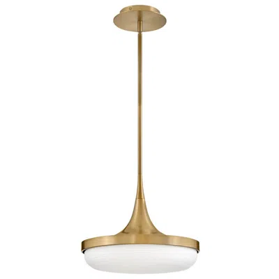 Hinkley Fredrick Ramond Elsa Medium Led Convertible Pendant 14" Lacquered Brass
