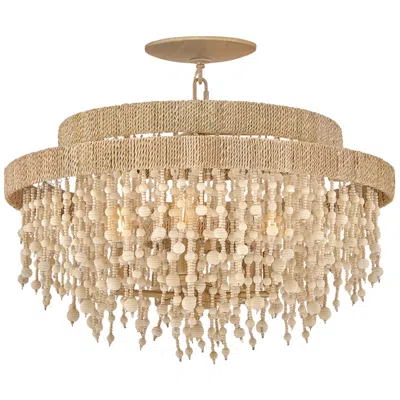 Hinkley Fredrick Ramond Freya Medium Semi Flush Mount 22.25" Burnished Gold