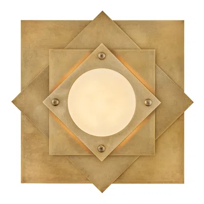 Hinkley Fredrick Ramond Interior Claude Medium Led Flush 19.75" Heritage Brass