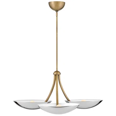 Hinkley Fredrick Ramond Interior Glenn Large Chandelier 36" Heritage Brass