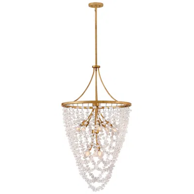 Hinkley Fredrick Ramond Interior Myra Medium Chandelier 24" Distressed Brass