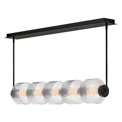 Hinkley Fredrick Ramond Interior Reign Medium Five Light Led Linear 49.25" Bla