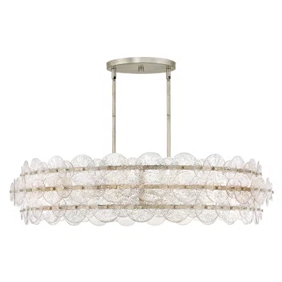 Hinkley Fredrick Ramond Interior Rene Large Drum Chandelier 45" Glacial