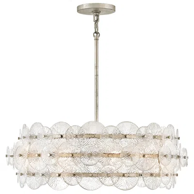 Hinkley Fredrick Ramond Interior Rene Medium Drum Chandelier 30.5" Glacial