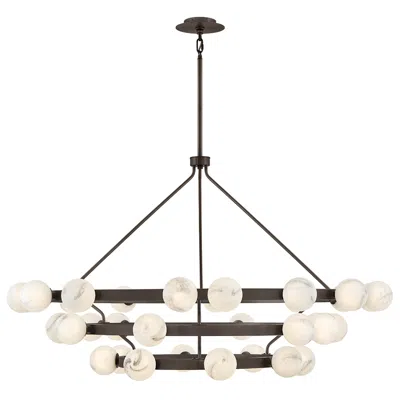 Hinkley Fredrick Ramond Interior Selene Double Xl Multi Tier Chandelier 60" Bl