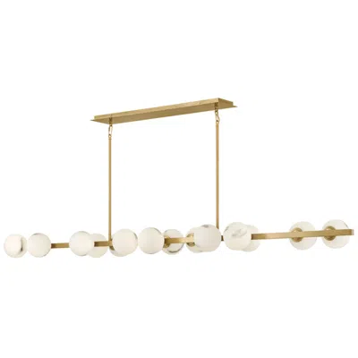 Hinkley Fredrick Ramond Interior Selene Large Fourteen Light Linear 74" Brass