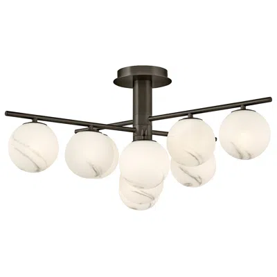 Hinkley Fredrick Ramond Interior Selene Large Semi Flush Mount 30" Black Oxide