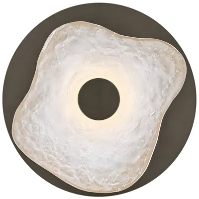 Hinkley Fredrick Ramond Iona Medium Led Sconce 15" Black Oxide In Brown