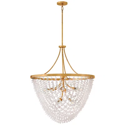 Hinkley Fredrick Ramond Myra Medium Chandelier 35" Distressed Brass