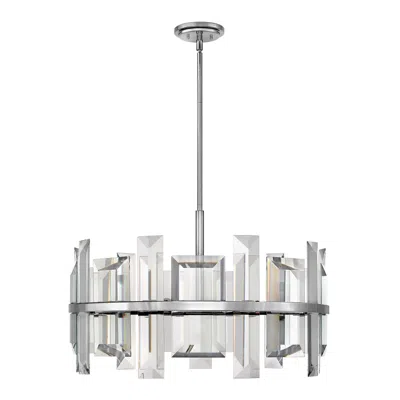 Hinkley Fredrick Ramond Odette Convertible Drum Chandelier 30" Polished Nickel