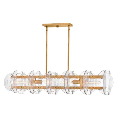 Hinkley Fredrick Ramond Seraphina Medium Four Light Linear 48" Distressed Brass