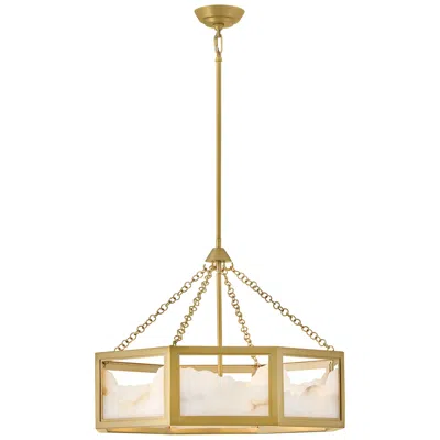 Hinkley Fredrick Ramond Veleta Large Drum Chandelier 26" Lacquered Brass
