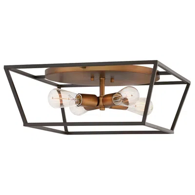Hinkley Fulton 18" Wide Black And Dark Bronze Open Box Ceiling Light