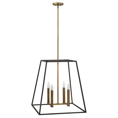 Hinkley Fulton 22" Wide Bronze Entry Pendant
