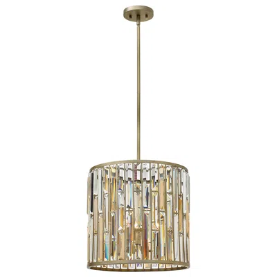 Hinkley Gemma 16" Wide Silver Leaf Crystal 3-light Pendant