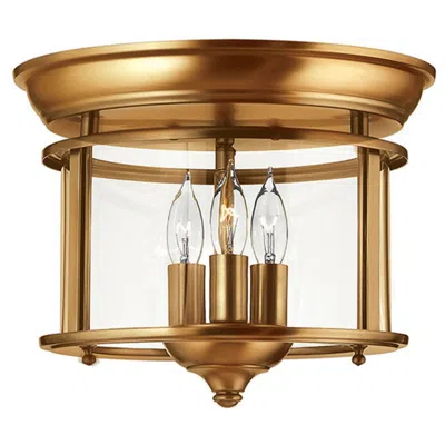 Hinkley Gentry 11 1/2" Wide Heirloom Brass Ceiling Light